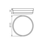 Kanlux 31494 Канално осветително тяло TOLU LED TOLU O LED 18W-NW-B
