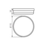 Kanlux 31498 Канално осветително тяло TOLU LED TOLU O LED 18W-NW-W