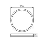 Kanlux 31505 LED плафониера AZPO LED 22W-NW-O-B