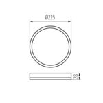 Kanlux 31513 LED плафониера AZPO LED CCT AZPO LED 11.8WCCT-O-B