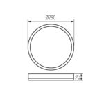 Kanlux 31515 LED плафониера AZPO LED CCT AZPO LED 18.5WCCT-O-B