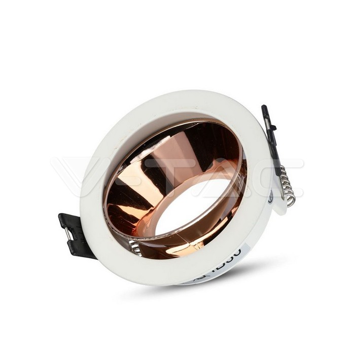 3155.jpg V-TAC VT-3155 GU10 Отливка Кръг Бяло+Розово Златоно