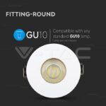 V-TAC VT-3158 GU10 Отливка Кръг Бяло+Златно