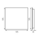 Kanlux 32820 Офис LED осветително тяло за открит монтаж OS MPRM LED 600x600 NT OS 40W-840-MPRM-W-N1