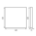 Kanlux 32824 Офис LED осветително тяло за открит монтаж OS MPRM LED 600x600 NT OS 40W-840-MPRM-B-N1