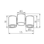 Kanlux 32953 Точково таванно осветително тяло BLURRO GU10 220V IP20