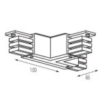 Kanlux 33251 Съединител тип T дясно ляво ляво свързване TEAR N CON-T RLL-B 220V IP20