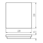 Kanlux 33381 ЛЕД Плафон BENO LED 220V 18W 3000K IP54
