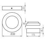 Kanlux 33541 Осветително тяло луна CARSA V2LED 220V 24W 4000K IP20