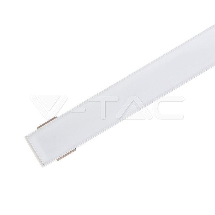 3371.jpg V-TAC VT-3371 Монтажен Kит С Дифузер За LED Лента Алуминиев Мат 2000 x 30 x 20mm