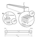 Kanlux 33927 Линейно ЛЕД осветително тяло AL-SH-NT 220V 19W 3000K IP20