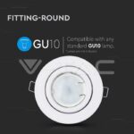 V-TAC VT-3469 GU10 Корпус Луна Кръг Оринтируема Бяла