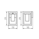 Kanlux 34982 Градинско осветително тяло със сменяем източник на светлина VIMO E27 220V IP44