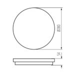 Kanlux 35000 ЛЕД Плафон STIVI LED 220V 24W 4000K