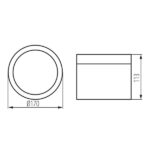 Kanlux 35676 ЛЕД Луна за повърхностен монтаж TIBERI PRO NT 220V 20W 4000K IP54