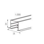 Kanlux 35801 Аксесоари за релсови системи TEAR N RC TEAR N R-TR 2M-B