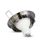 V-TAC VT-3588 GU10 Корпус Луна Кръг Оринтируема Сатен Никел