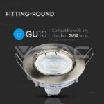 V-TAC VT-3588 GU10 Корпус Луна Кръг Оринтируема Сатен Никел