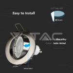 V-TAC VT-3588 GU10 Корпус Луна Кръг Оринтируема Сатен Никел
