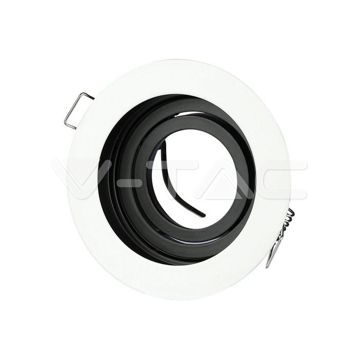 3595.jpg V-TAC VT-3595 GU10 Корпус Луна Кръг Бяла