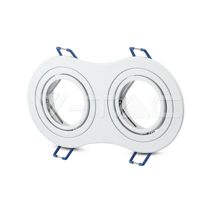 3601.jpg V-TAC VT-3601 2*GU10 Корпус Луна Кръг Бяла