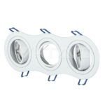 V-TAC VT-3603 3*GU10 Корпус Луна Кръг Бяла