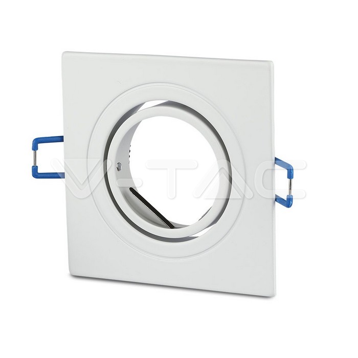 3605.jpg V-TAC VT-3605 1*GU10 Корпус Луна Квадрат Бяла