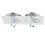 V-TAC VT-3607 2*GU10 Корпус Луна Квадрат Бяла