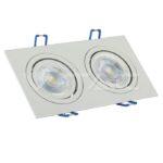 V-TAC VT-3607 2*GU10 Корпус Луна Квадрат Бяла