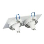 V-TAC VT-3607 2*GU10 Корпус Луна Квадрат Бяла