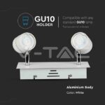 V-TAC VT-3618 2 x GU10 Корпус Луна Релсов Монтаж Бял
