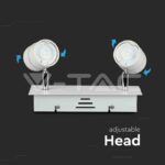 V-TAC VT-3618 2 x GU10 Корпус Луна Релсов Монтаж Бял