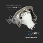 V-TAC VT-3643 GU10 Корпус Луна Кръг Сатен Никел