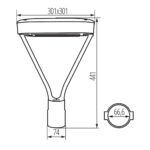 Kanlux 36435 Oprawa parkowa LED PARCOLI CCT PARCOLI 30-50W CCT G