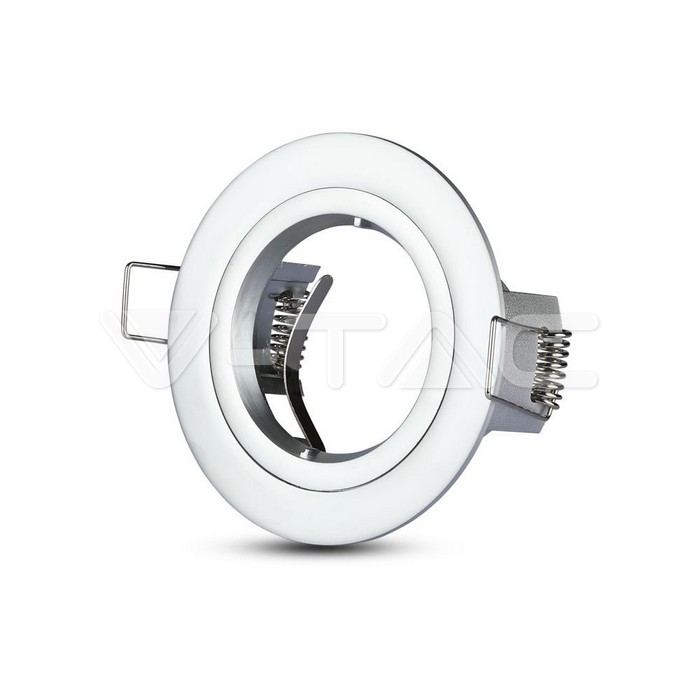 3644.jpg V-TAC VT-3644 GU10 Корпус Луна Кръг Сребристро Сива