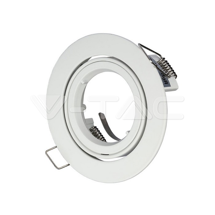 3645.jpg V-TAC VT-3645 GU10 Корпус Луна Кръг Бяла