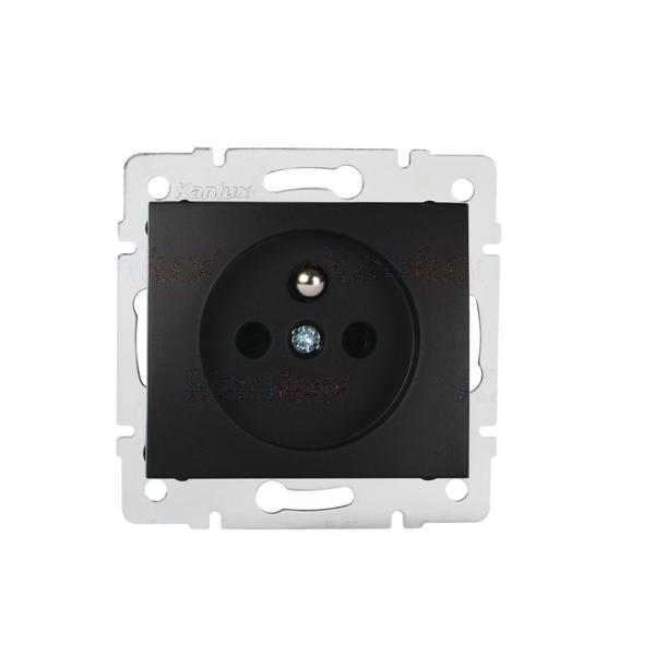 36482.jpg Kanlux 36482 Единичен захранващ контакт. френски стандарт DOMO