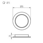 Kanlux 36510 ЛЕД Луна Панел за вграждане TAVO LED 220V 5W 4000K IP44