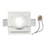 V-TAC VT-3653 GU10 Гипсова Отливка Квадрат Бял