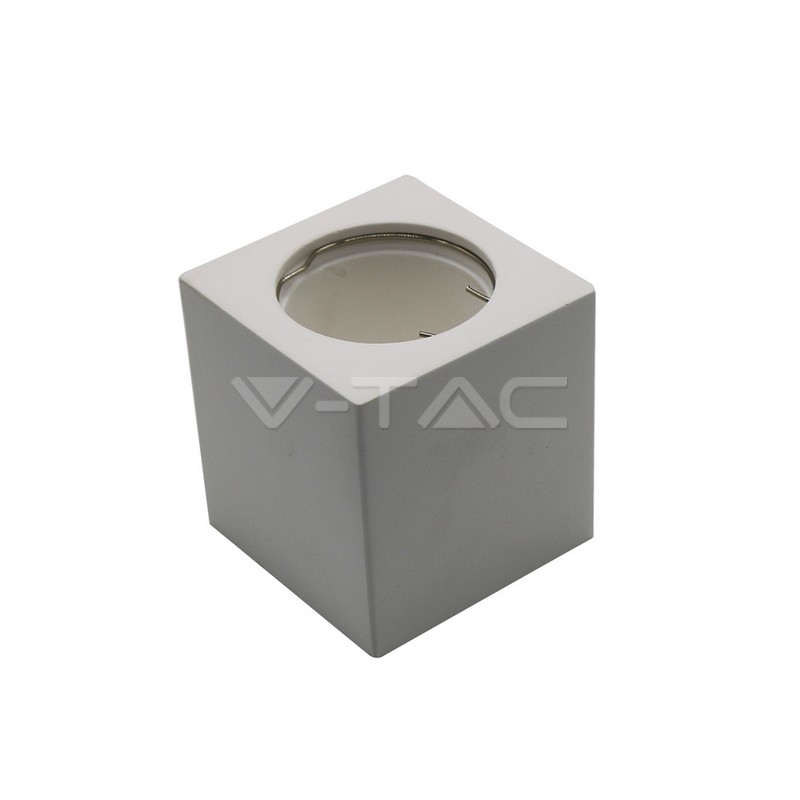 3664.jpg V-TAC VT-3664 GU10 Гипсова Отливка Квадрат Бял