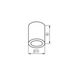 Kanlux 36646 Точково таванно осветително тяло AQILO IP65 DSO-BE