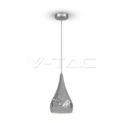 3707.jpg V-TAC VT-3707 Пендел Цилиндър Хром Капка Ф180