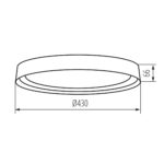Kanlux 37317 LED плафониера NIFU LED17.8W NW W/BR