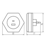 Kanlux 37397 Щепселна лампа LED BOLA LED 2xUSB WW W