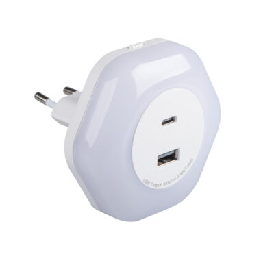Kanlux 37397 Щепселна лампа LED BOLA LED 2xUSB WW W