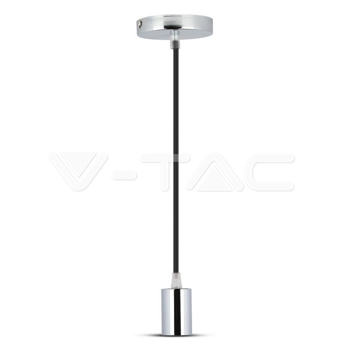3782.jpg V-TAC VT-3782 Пендел Хромиран Купол Светло Черен Кабел