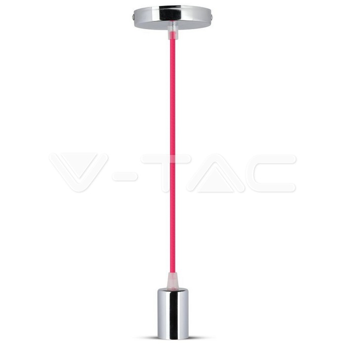 3792.jpg V-TAC VT-3792 Пендел Хромиран Купол Светло Роза Кабел