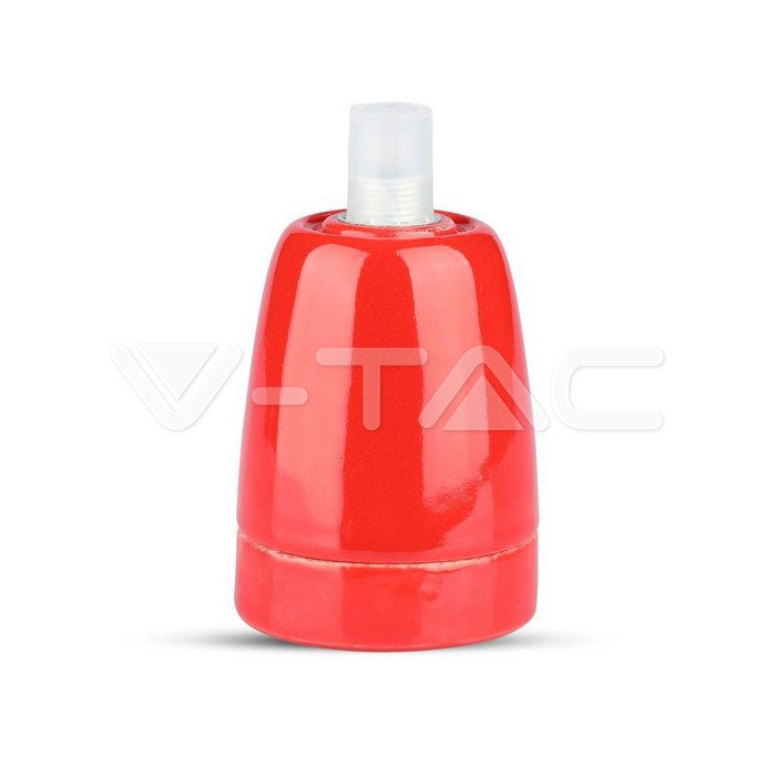 3799.jpg V-TAC VT-3799 Фасунга Порцелан E27 Червен