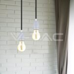 V-TAC VT-3800 Фасунга Порцелан E27 Сив
