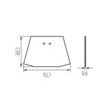 Kanlux 38037 Аксесоари за линейно осветително тяло за LED тръба AMPLINE 4LED NT AMPLINE 4LED ENDCAP-W